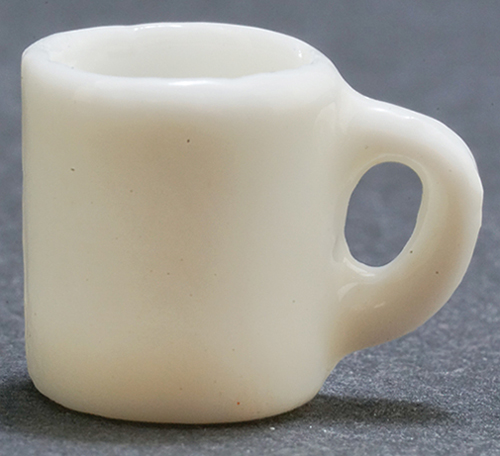 Dollhouse Miniature White Coffee Mug